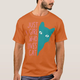 Gewoon een meisje dat van Cat1 houdt T-shirt