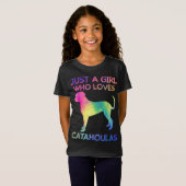 Gewoon een meisje dat van Catahoulas Funny Catahou T-shirt (Voorkant volledig)