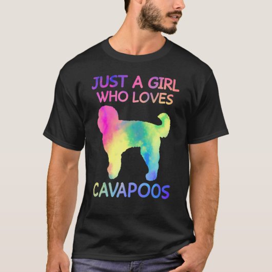 Gewoon een meisje dat van Cavapoos Funny Cavapoo L T-shirt (Voorkant)