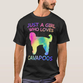 Gewoon een meisje dat van Cavapoos Funny Cavapoo L T-shirt