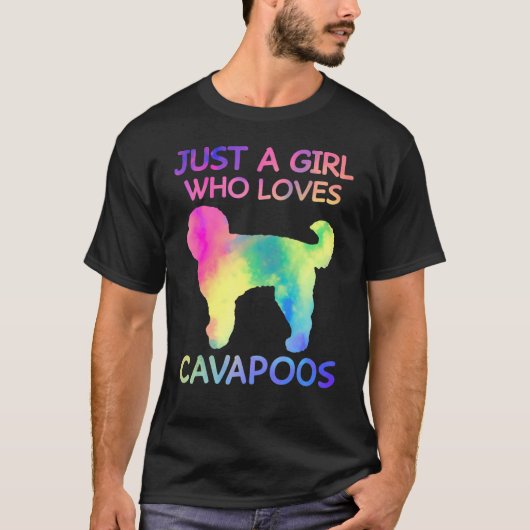 Gewoon een meisje dat van Cavapoos Funny Cavapoo L T-shirt (Voorkant)
