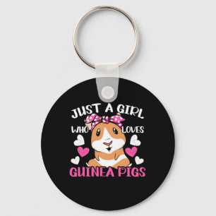 Gewoon Een Meisje Dat Van Cavia's Houdt Sleutelhanger