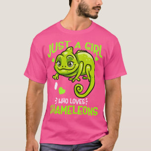 Gewoon een meisje dat van Chameleons houdt Funny C T-shirt