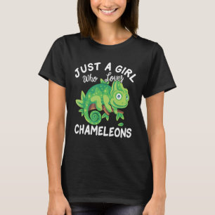 Gewoon een meisje dat van Chameleons houdt T-shirt