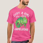 Gewoon een meisje dat van Chameleons houdt T-shirt (Voorkant)