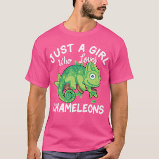 Gewoon een meisje dat van Chameleons houdt T-shirt