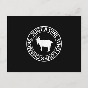 Gewoon een meisje dat van chamois cadeau voor vrou briefkaart