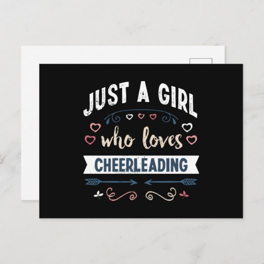 Gewoon een meisje dat van Cheerlead Funny Gifts ho Briefkaart (Voorkant / Achterkant)