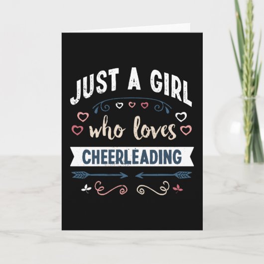 Gewoon een meisje dat van Cheerlead Funny Gifts ho Kaart (Voorkant)