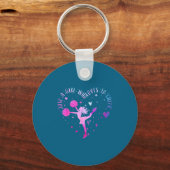 Gewoon een meisje dat van cheerleading houdt Cheer Sleutelhanger (Voorkant)