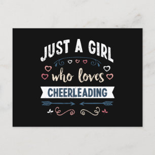 Gewoon een meisje dat van cheerleading houdt, leuk briefkaart