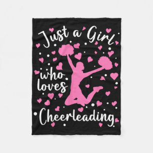Gewoon een meisje dat van cheerleading houdt Roze Fleece Deken
