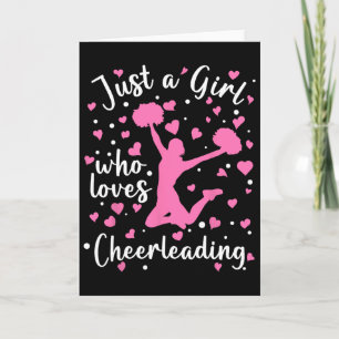 Gewoon een meisje dat van cheerleading houdt Roze Kaart