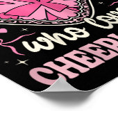 Gewoon een meisje dat van cheerleading luipaardpri poster (Hoek)