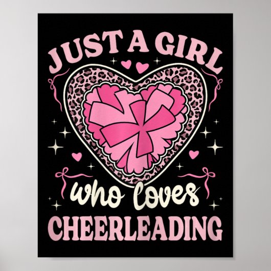 Gewoon een meisje dat van cheerleading luipaardpri poster (Voorkant)