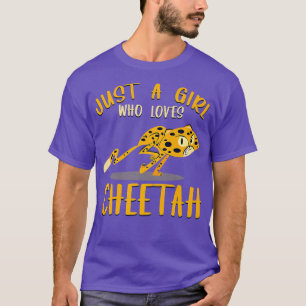 Gewoon een meisje dat van Cheetah houdt, de snelst T-shirt