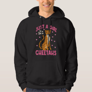 Gewoon een meisje dat van Cheetahs houdt, grappige Hoodie