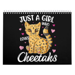 Gewoon een meisje dat van Cheetahs houdt Heart C Kalender