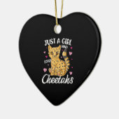 Gewoon een meisje dat van Cheetahs houdt | Heart C Keramisch Ornament (Links)