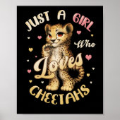 Gewoon een meisje dat van Cheetahs Vrouwen houdt C Poster (Voorkant)