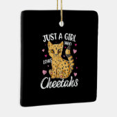 gewoon een meisje dat van cheeths houdt | cadeau v keramisch ornament (Rechts)