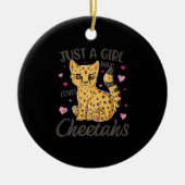 gewoon een meisje dat van cheeths houdt | cadeau v keramisch ornament (Voorkant)