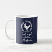 Gewoon een meisje dat van Chickens Silhouette houd Koffiemok (Links)