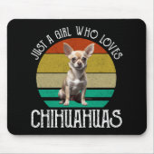 Gewoon een meisje dat van Chihuahuas houdt Muismat (Voorkant)