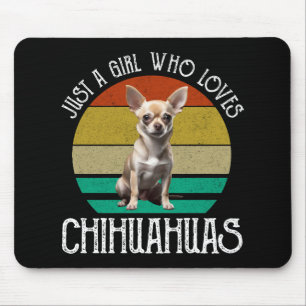 Gewoon een meisje dat van Chihuahuas houdt Muismat