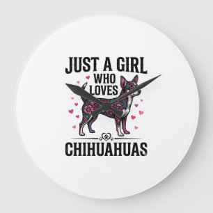Gewoon een meisje dat van Chihuahuas houdt vintage Grote Klok