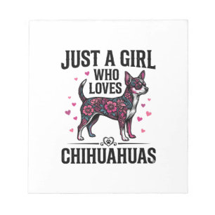 Gewoon een meisje dat van Chihuahuas houdt Vintage Notitieblok