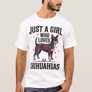 Gewoon een meisje dat van Chihuahuas houdt Vintage T-shirt