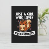 Gewoon een meisje dat van Chipmunks Chipmunk Costu Kaart (Staand voorkant)