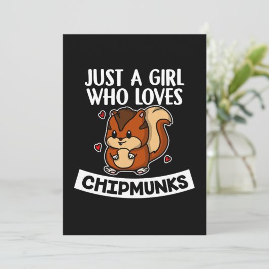 Gewoon een meisje dat van Chipmunks Chipmunk Costu Kaart (Staand voorkant)