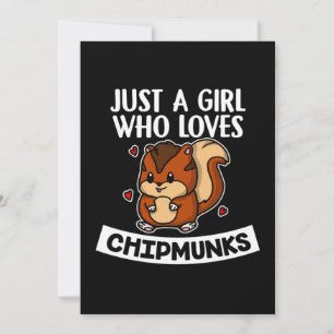 Gewoon een meisje dat van Chipmunks Chipmunk Costu Kaart