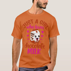 Gewoon een meisje dat van chocolademelk houdt t-shirt