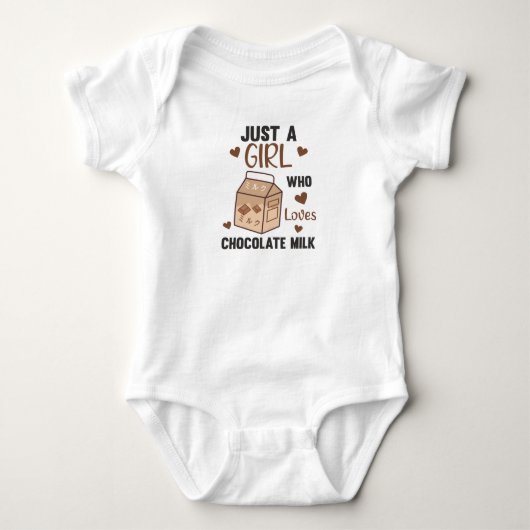 Gewoon een meisje dat van Chocolate Milk Kawaii ho Romper (Voorkant)