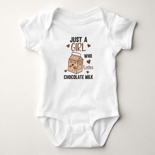 Gewoon een meisje dat van Chocolate Milk Kawaii ho Romper (Voorkant)