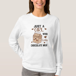 Gewoon een meisje dat van Chocolate Milk Kawaii ho T-shirt
