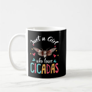 Gewoon een meisje dat van Cicadas houdt, die Flora Koffiemok