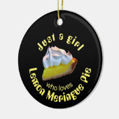 Gewoon een meisje dat van citroenappeltaart houdt keramisch ornament (Links)