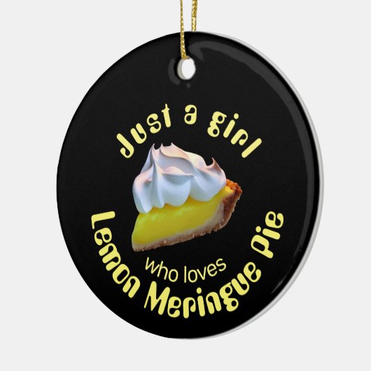 Gewoon een meisje dat van citroenappeltaart houdt keramisch ornament (Links)