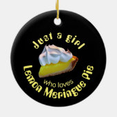 Gewoon een meisje dat van citroenappeltaart houdt keramisch ornament (Achterkant)