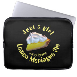 Gewoon een meisje dat van citroenappeltaart houdt laptop sleeve