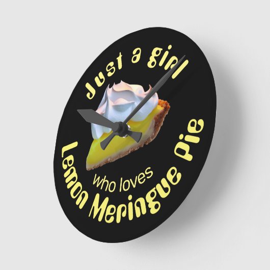 Gewoon een meisje dat van citroenappeltaart houdt ronde klok (Hoek)