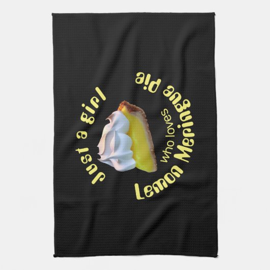 Gewoon een meisje dat van citroenappeltaart houdt theedoek (Verticaal)