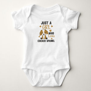Gewoon een meisje dat van Cocker Spaniel Kawaii Do Romper