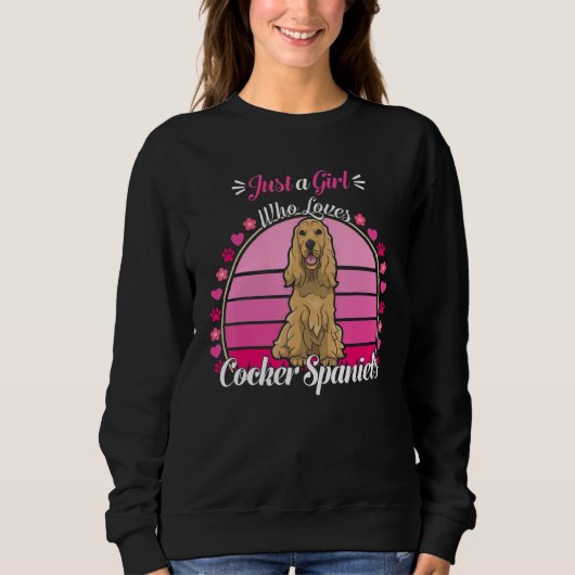 Gewoon een meisje dat van Cocker Spaniel leuke hon Trui (Voorkant)