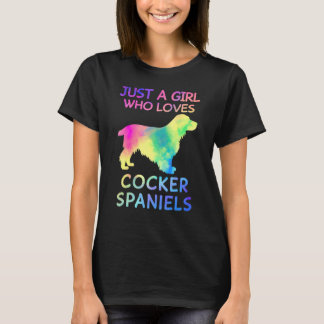 Gewoon een meisje dat van Cocker Spaniels houdt Fu T-shirt