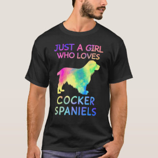 Gewoon een meisje dat van Cocker Spaniels houdt Fu T-shirt